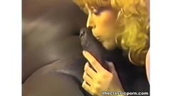 Retro blonde nailed by black boss Thumb