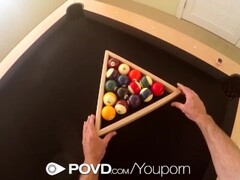 POVD Pool table masturbation and fuck with brunette Samantha Hayes Thumb