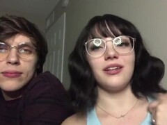 Nerdy teen gets cum on her glasses Thumb