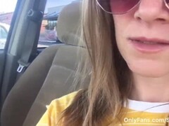 British Chick Has A Sneaky Starbucks Parking Lot Orgasm from my OnlyFans! Thumb