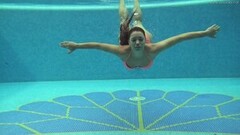 Horny Hungarian naked Sazan Cheharda swimming teasing Thumb
