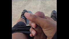 Hot Teen exhibitionist jerks off at bus stop Thumb