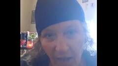 60 YEAR OLD WHITE GRANNY WITCH SUCKING OFF  STRONG BLACK  COCK ON HER KNEES Thumb