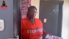 Ebony BBW Who Quit Porn, Delivers Pizza and Gets Tip Thumb