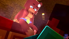 Furry quadrado masturbando o Steve com os p&eacute_s Thumb