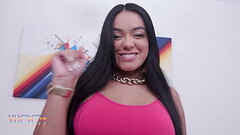 Young Brazilian slut Monique Bastos enjoys threesome with 2 huge cocks ( Anal 0% Pussy ) Thumb