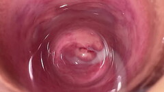 The hottest pussy spreading and internal camera in Mia'_s creamy vagina Thumb