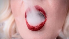 FREE VIDEO (Arya Grander) smoking fetish - hot MILF close up - kinky girl with red lips Thumb