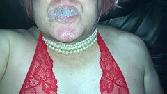 Mature Tranny Blowing Cum Bubbles After Big Load Thumb