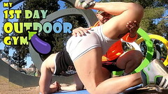 Barebacked the Coach'_s Ass - My 1st day at the Outdoor Gym - With Alex Barcelona - Cruising gay Thumb