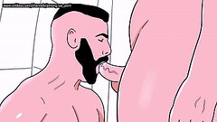 Bearded straight man sucks a male bottom&#039_s ass then the bottom sucks the straight&#039_s cock - Thumb