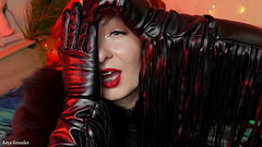 GLOVES fetish - long ASMR video - jerk off for beautiful Pin Up Goddess! Thumb