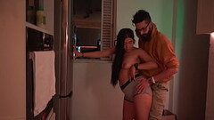 Beauty colombian seducing Cipriani in his kitchen Thumb