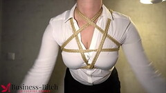 secretary tied up for Kinbaku bondage anal experience - businessbitch Thumb