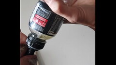 Chugging half litre of male piss, swallowing it all until last drop Thumb