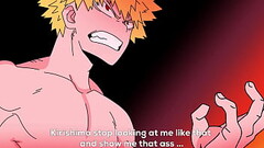 Kirishima gets turned on when he sees Bakugo naked and then he fucks him Thumb