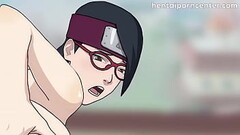 Adult Sarada has sex with Naruto, she rides the hokage'_s dick Thumb