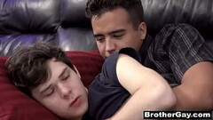 Older stepbrother wakes me up for gay sex Thumb