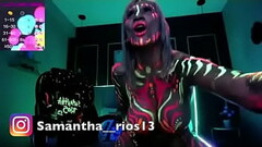Hermosa modelo webcam hace show de dildo neon twitter - venusjane3 Thumb