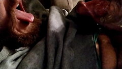 Cum in own mouth slomo Thumb