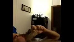 Sucking big dildo Thumb