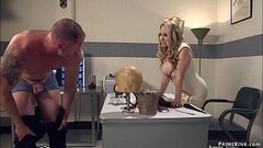 Busty doctor gives handjob to patient Thumb