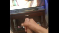 jerking cumshot to porn with girlfriend Thumb