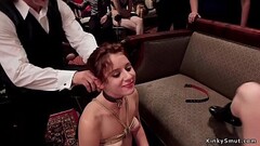 Busty mistress makes redhead rimming Thumb