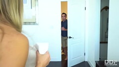 College babe Candice Dare sucks cock and fucked doggystyle in dorm room GP1480 Thumb