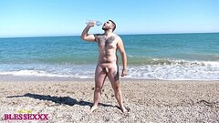 Straight male walking along the nude beach - Magic Javi Thumb